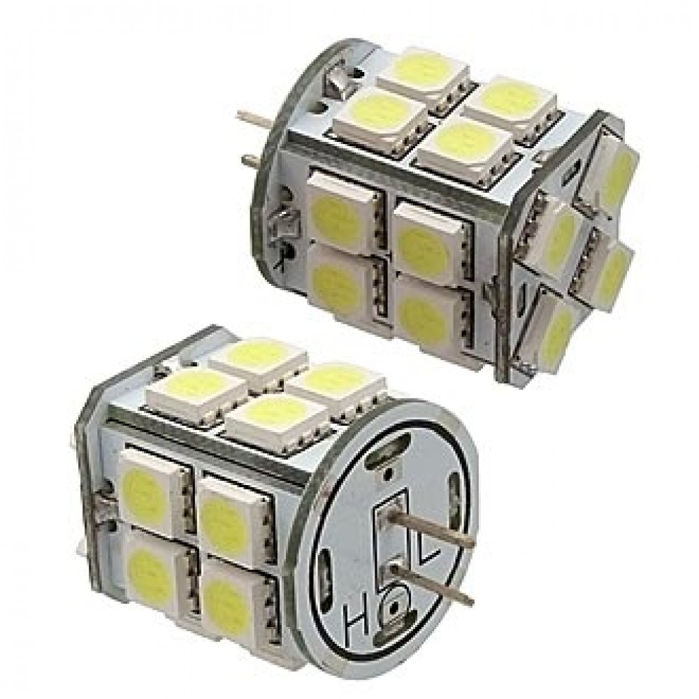 G4 DC 12V 20LED 5050 10LM 2,7W CW