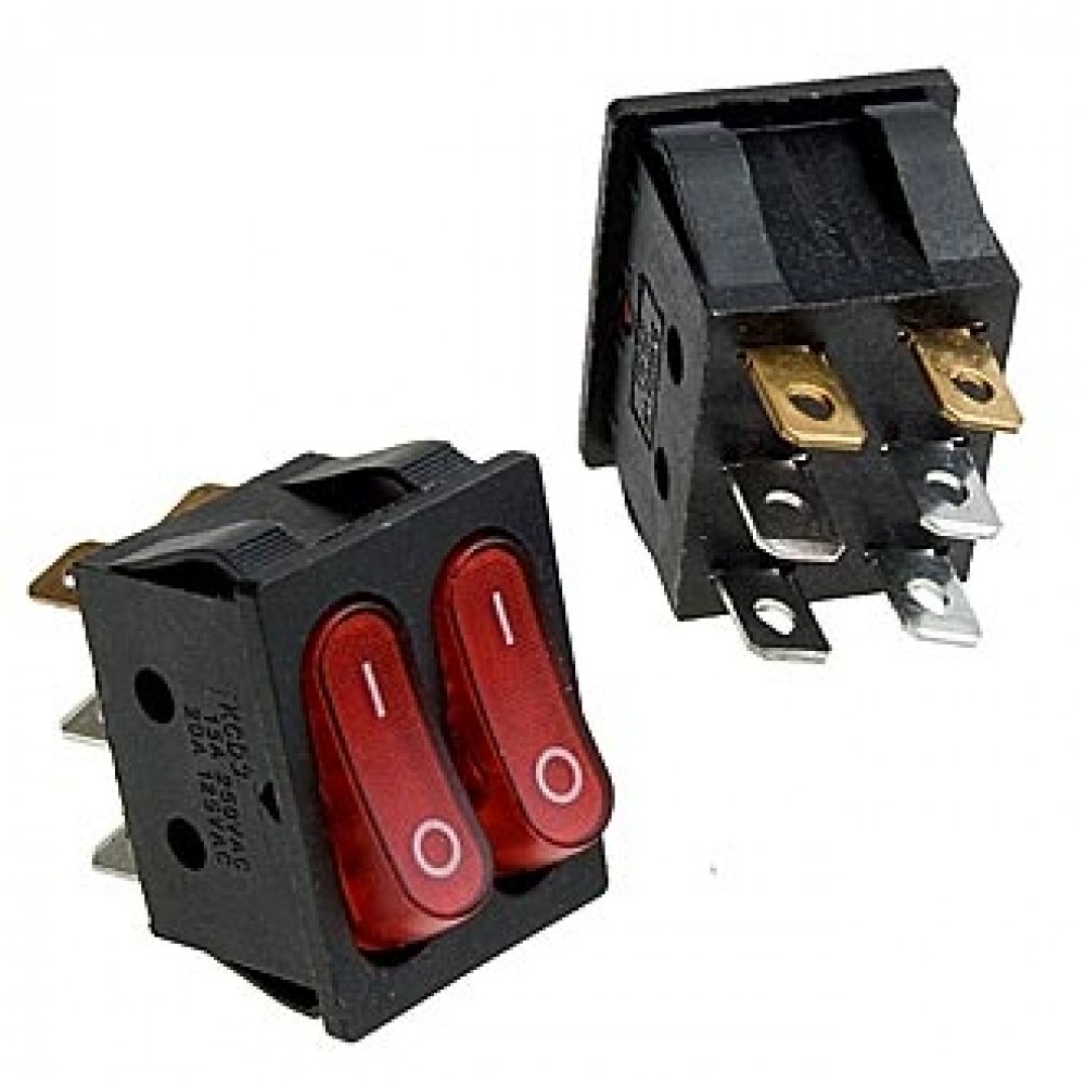 KCD3-301-3C R/6P on-off красный