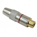7-0219 / RCA jack gold red