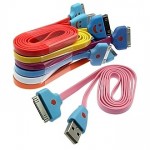 USB to iPhone4 Flat Flash smile 1m