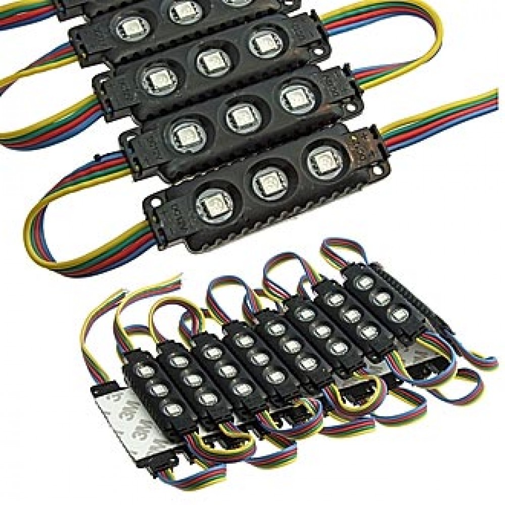 5050 3LED BLACK 12V 0.75W RGB IP65