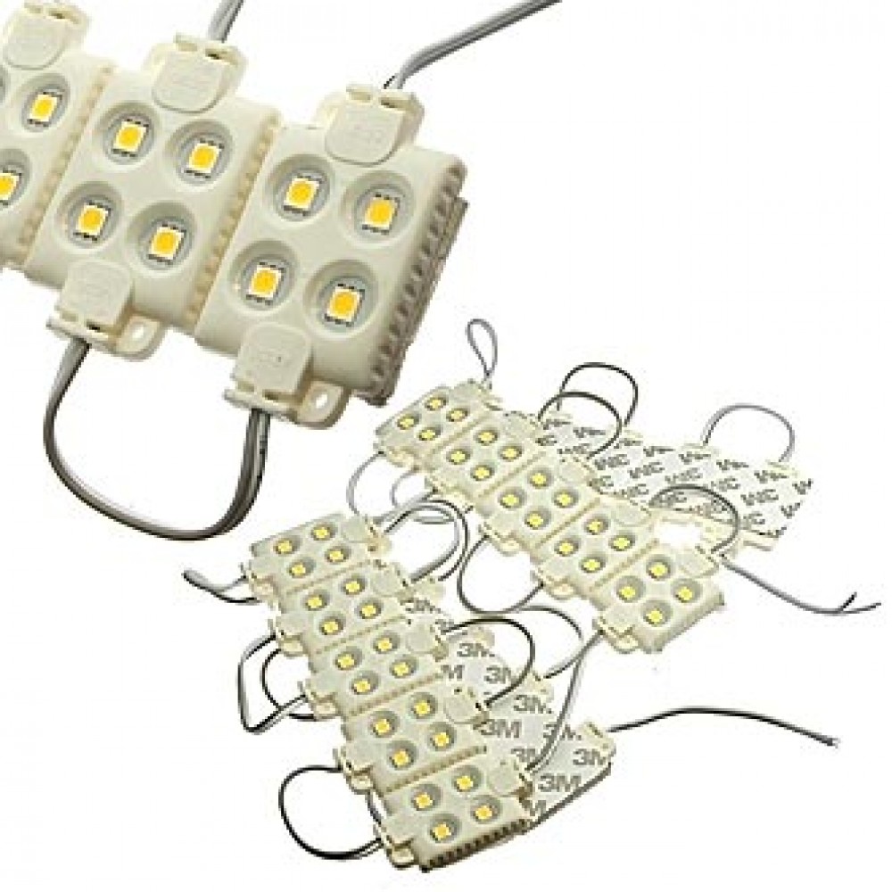 5050 4LED 12V 1W W-W IP65